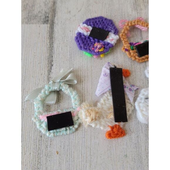 Crochet fridge magnet Easter spring set duck bunny egg basket - Picture 6 of 7